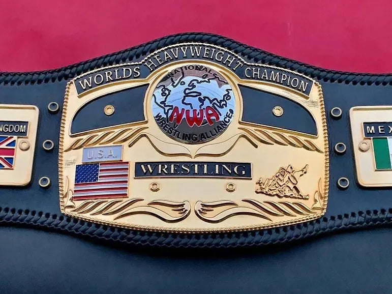 24K GOLD NWA Premium Domed Globe CNC Championship Belt
