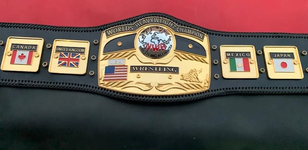 24K GOLD NWA Premium Domed Globe CNC Championship Belt