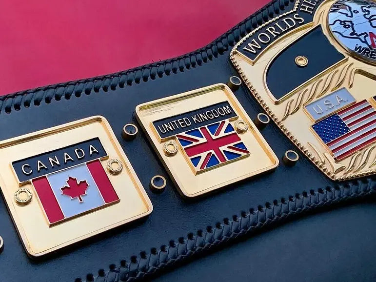 24K GOLD NWA Premium Domed Globe CNC Championship Belt