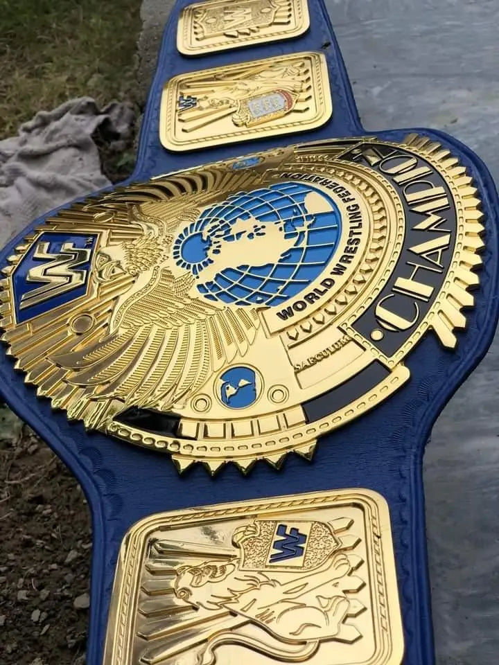24K GOLD WWF Big Eagle Attitude Era championship belts