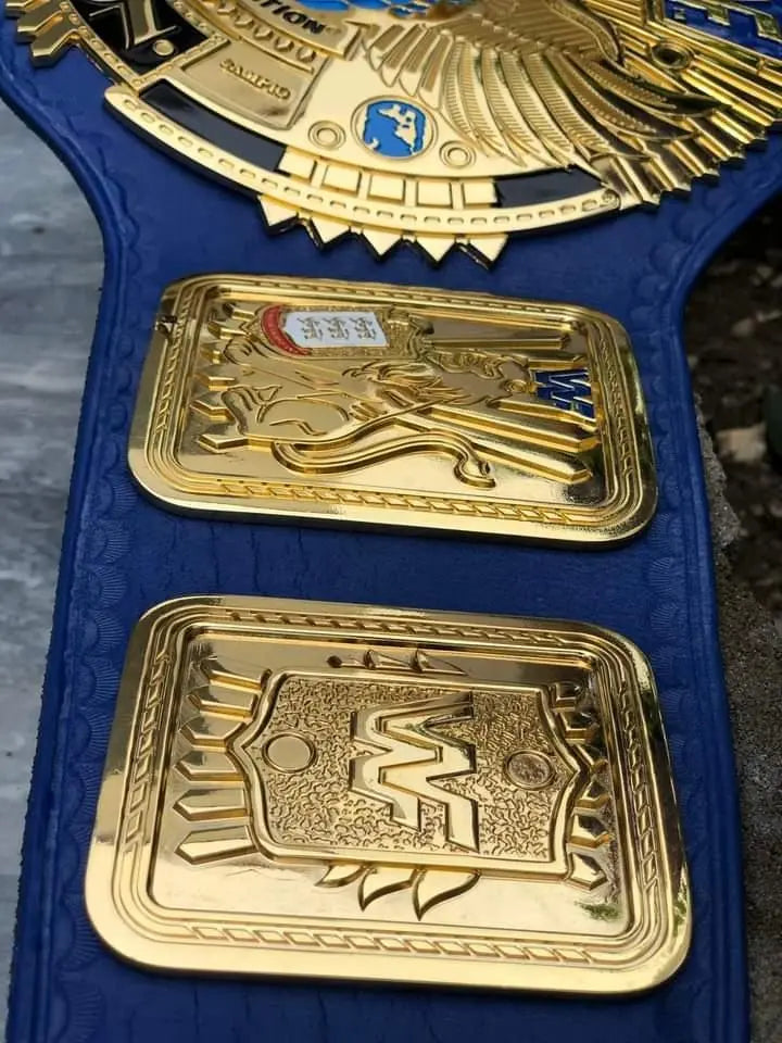 24K GOLD WWF Big Eagle Attitude Era championship belts
