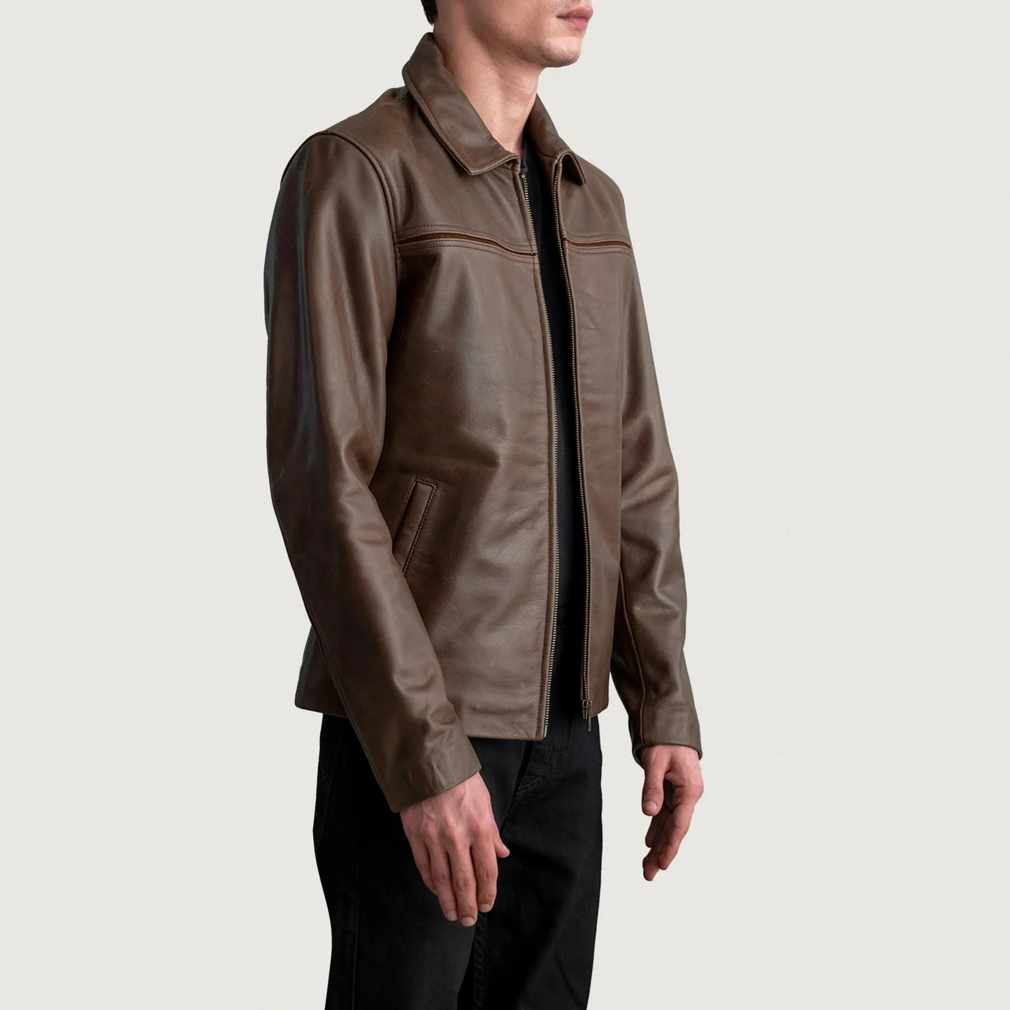 Mystical Pullup Brown Leather Jacket